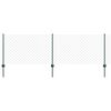 vidaXL gaashek met palen 10 x 0,8 m PVC-Coated Staal Groen Mesh