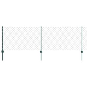 vidaXL gaashek met palen 10 x 0,8 m PVC-Coated Staal Groen Mesh