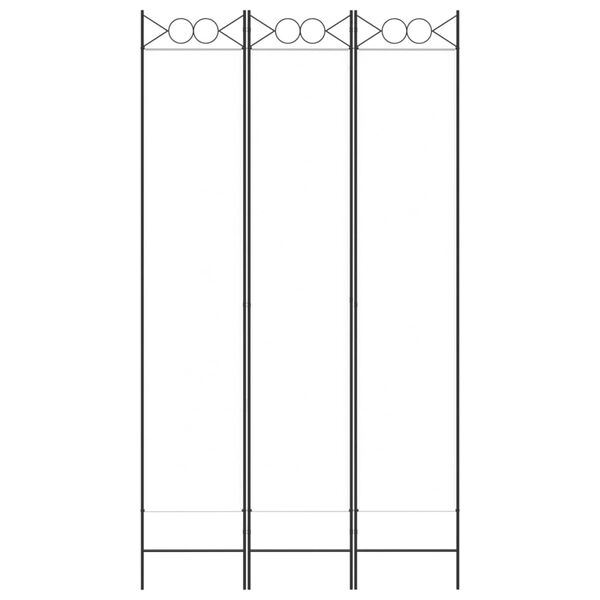 vidaXL Kamerscherm met 3 panelen 120x220 cm stof wit