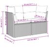 vidaXL | Tuin Sofa | met kussen Grijs 124 x 62 x 69cm poly rattan