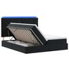 vidaXL LED Opslagbed met Matras Zwart 200 x 200 cm Fluweel
