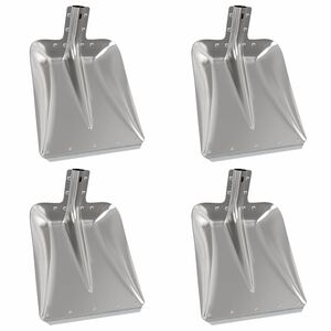 vidaXL Schep Hoofd 4 pcs Zilver 45 x 38 cm Aluminium