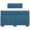 vidaXL Boxspring met matras fluweel blauw 120x200 cm