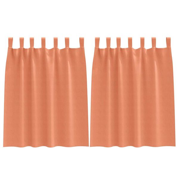 vidaXL Zwart-out Gordijnen met Ringen 2 pcs Terracotta 140 x 140 cm