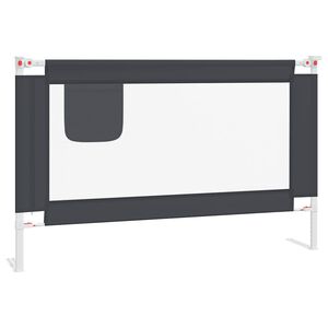 vidaXL Bedhekje peuter 120x25 cm stof donkergrijs