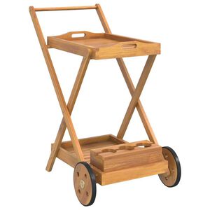 vidaXL Serveerwagen 54x87x90 cm massief acaciahout