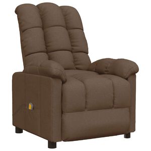 vidaXL Massagestoel stof bruin