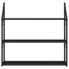 vidaXL Wandrek 3-laags 80x21x78,5 cm bewerkt hout zwart