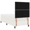 vidaXL Boxspring bed Cr&egrave;me en Wit 203 x 90 x 128 cm Katoenen stof