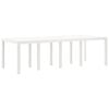 vidaXL Tuinstafel Wit 250 x 100 x 73 cm poly rattan