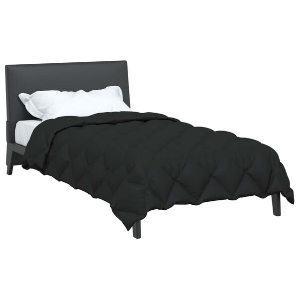 vidaXL Winter Dekbed Zwart 140 x 220 cm Microfiber