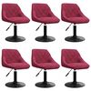 vidaXL Eetkamerstoelen draaibaar 6 st fluweel wijnrood
