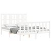 vidaXL Bedframe zonder matras massief grenenhout wit 140x190 cm