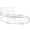 vidaXL Bedframe zonder matras metaal gerookt eikenkleurig 90x190 cm