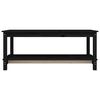 vidaXL Salontafel 110x55x45 cm massief grenenhout zwart