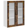 vidaXL Wandglas cabinet PORTO Gerookt eiken 80 x 31 x 100 cm
