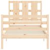 vidaXL Bedframe met hoofdbord massief hout 90x200 cm