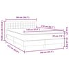 vidaXL Boxspring met matras fluweel donkergroen 140x210 cm