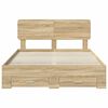 vidaXL Bedframe met hoofdeinde Sonoma Eiken 140 x 200 cm Bewerkt hout