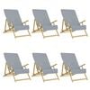 vidaXL Strandhanddoeken 6 st 400 g/m&sup2; 60x135 cm stof grijs