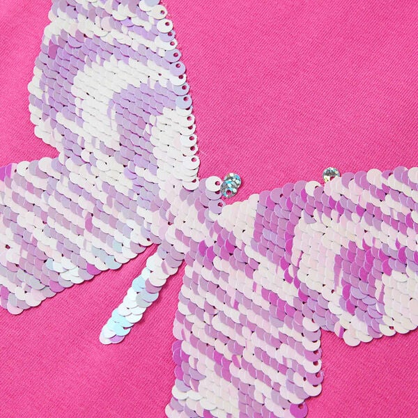 Kindershirt met kapmouwen 104 donkerroze