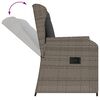 vidaXL 5-delige Loungeset met kussens poly rattan grijs