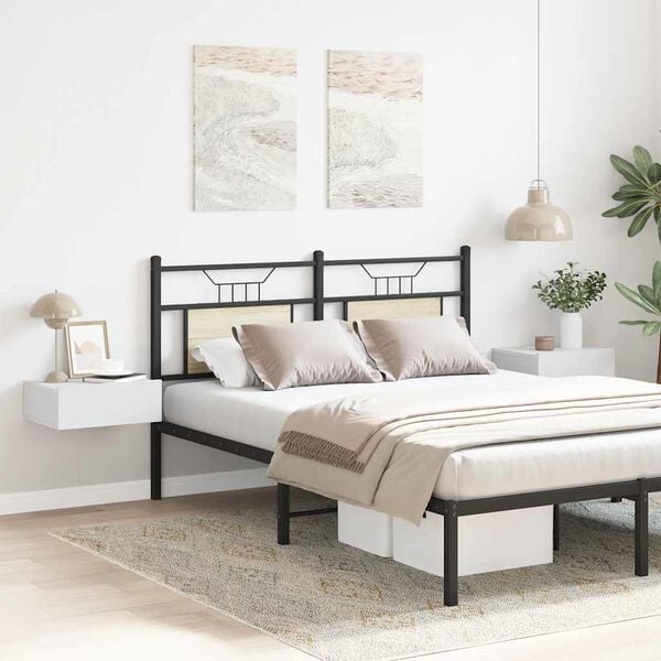 vidaXL Nachtkastjes 2 st zwevend 40x30x15 cm bewerkt hout wit