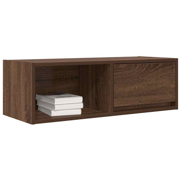vidaXL Tv-meubel 80x31x25,5 cm bewerkt hout bruin eikenkleur