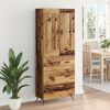vidaXL Highboard met lade Oud Hout 69,5 x 34 x 180 cm Bewerkt hout