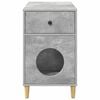 vidaXL Kattenhuis Beton 72 x 42,5 x 70 cm Bewerkt hout