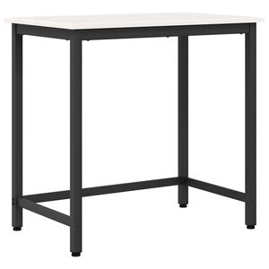 vidaXL Tafel Wit 80 x 50 x 77 cm Engineered hout en staal