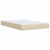 vidaXL Boxspring met matras stof crèmekleurig 120x190 cm