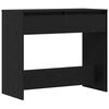 vidaXL Wandtafel 89x41x76,5 cm spaanplaat zwart eikenkleurig