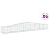 vidaXL Schanskorven 6 st gewelfd 400x50x40/60 cm ijzer
