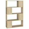 vidaXL Boekenkast/kamerscherm 80x24x124,5 cm bewerkt hout sonoma eiken
