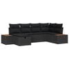 vidaXL Tuin Sofa Set Zwart poly rattan