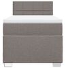 vidaXL Boxspring met matras stof taupe 80x200 cm