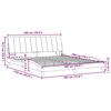 vidaXL Bedframe zonder matras "Hanko" stof donkerbruin 180x200 cm