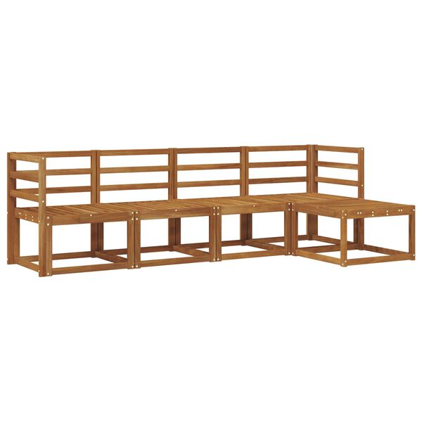 vidaXL Buiten bankenset 5 pcs Naturel Massief Acaciahout