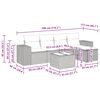 vidaXL 6-delige Loungeset met kussens poly rattan bruin