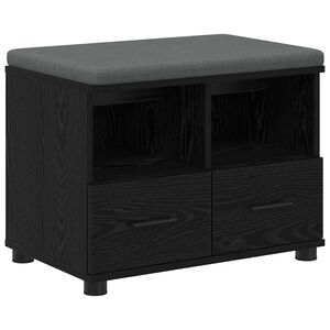 vidaXL Halbank Zwarte Eik 60 x 38 x 46 cm