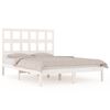 vidaXL Bedframe zonder matras massief grenenhout wit 140x200 cm