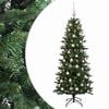 vidaXL Kunstkerstboom met kerstbal 120 cm 150 LED's Warmwit PVC en PE