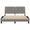 vidaXL Bedframe zonder matras stof taupe 140x200 cm