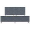 vidaXL Boxspringbed met hoofdeinde Donkergrijs 200 x 200 cm Fluweel