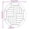 vidaXL Tafelblad rond 2,5 cm 40 cm massief teakhout