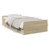 vidaXL Bedframe met lades bewerkt hout sonoma eikenkleurig 90x200 cm