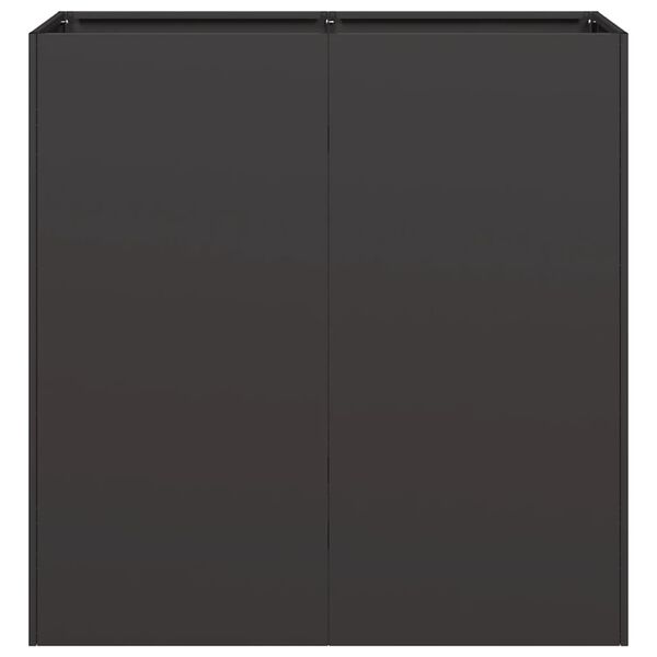 vidaXL Plantenbak 80x40x80 cm koudgewalst staal zwart