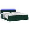 vidaXL Ottoman bed met matrassen en LED's 200x200cm fluweel