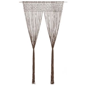 vidaXL Gordijn macram&eacute; 140x240 cm katoen taupe